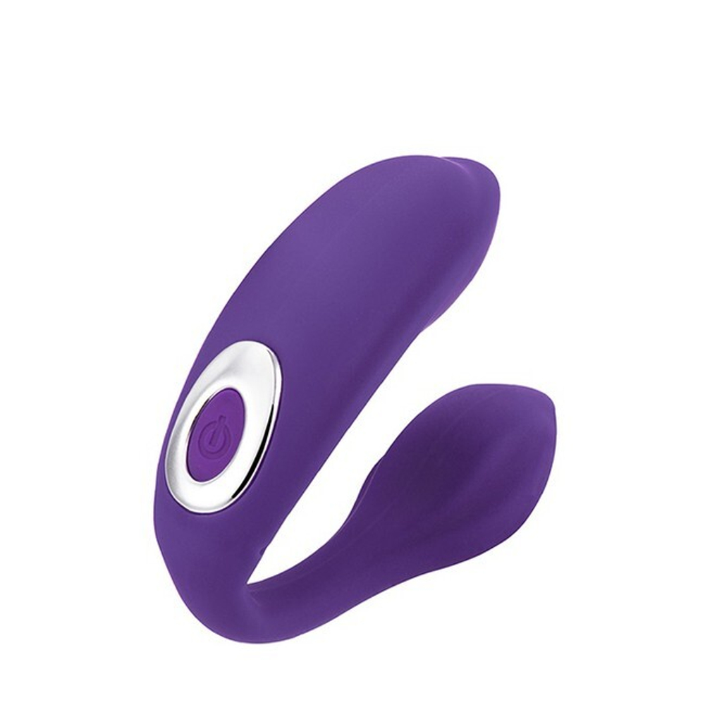 Вибромассажер для пар Nana фиолетового цвета (10 режимов ) (Цвет: Фиолетовый)