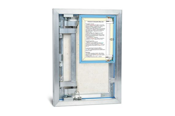 Люк под плитку нажимной Модерн Мини 500х400 мм (ШxВ, 50х40 см) с надежной износоустойчивой петлей, алюминиевый