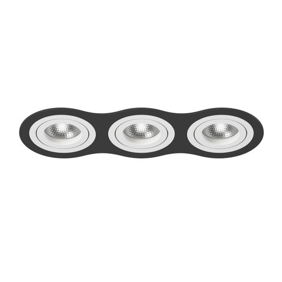Комплект из светильника и рамки Lightstar Intero 16 (217637+217606+217606+217606) i637060606