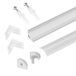 Профиль с экраном ARH-KANT-H16-2000 ANOD+OPAL (Arlight, Алюминий) 036770