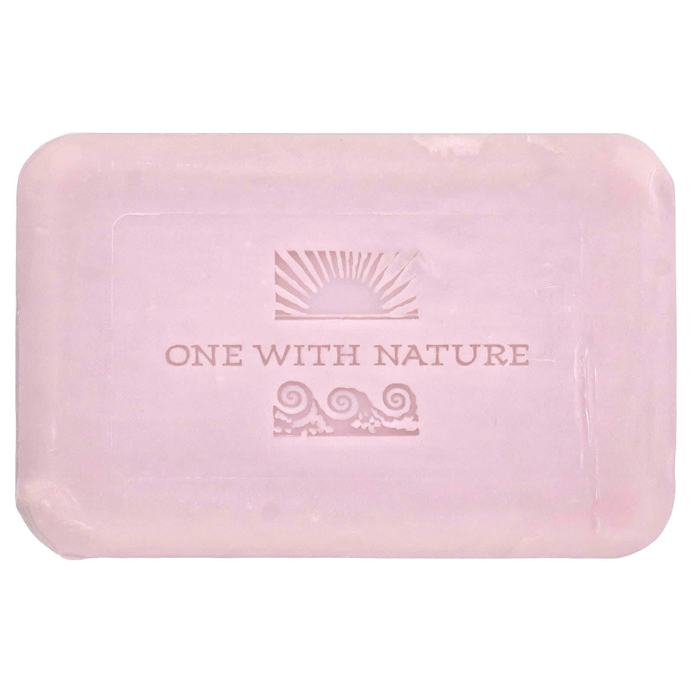 One with Nature, кусковое мыло с минералами Мертвого моря, Лепестки роз, 198 г (7 унций)