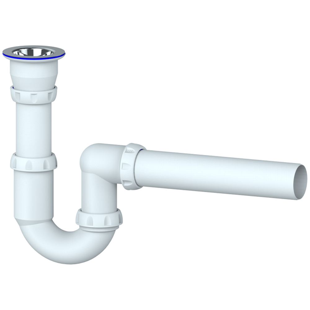Сифон для тюльпана, умывальника, мойки прямоточный с отводом в канализацию UNICORN Y210