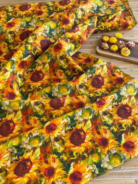 ПОДСОЛНУХИ СОЧНЫЕ 100% хлопок, Handmade Fabrics 3