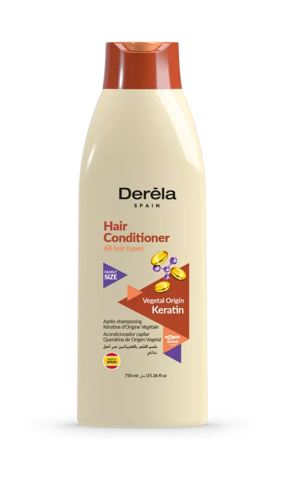 DERELA Кондиционер 750мл KERATIN/КЕРАТИН*12