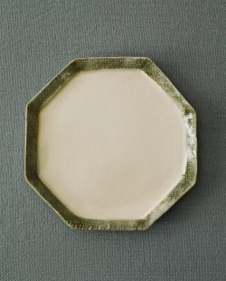 ZARA HOME КЕРАМИЧЕСКАЯ ОБЕДЕННАЯ ТАРЕЛКА, ЗЕЛЕНЫЙ