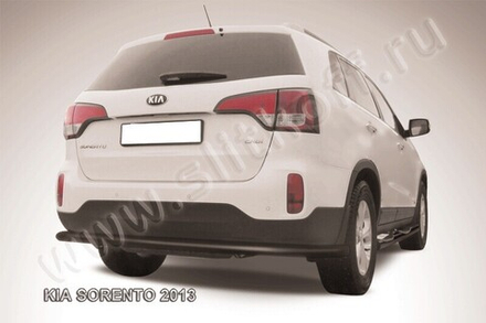 Защита заднего бампера (нержавейка) Kia Sorento (2012-2021) d57 (черный)