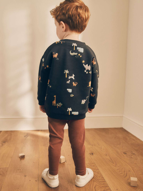 Толстовка и легинсы в комплекте для мальчика Next 609-620, Темно-серый, Кирпичный