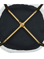 Стул LA ALTA VIENNA белый велюр, каркас золото