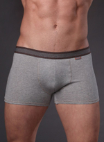 Облегающие хлопковые трусы-боксеры (Размер: L) (Цвет: серый меланж)