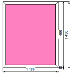 Пластиковое окно 1400 х 1180 ТермА Эко