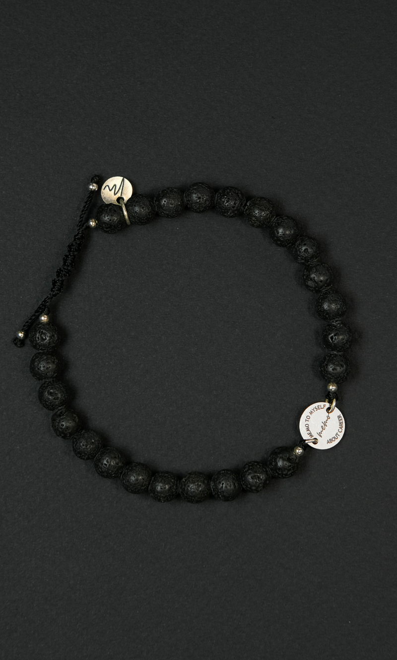 Браслет "Memo about Intention" шамбала с коннектором из лавы