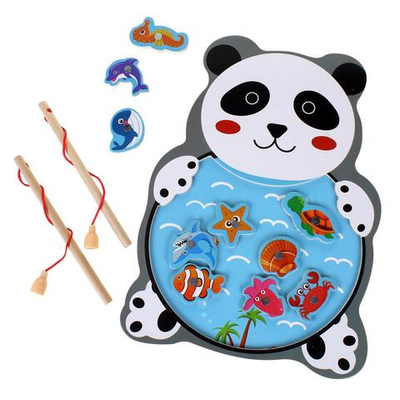 Развивающая игрушка деревянная Рыбалка простая ., C-41896