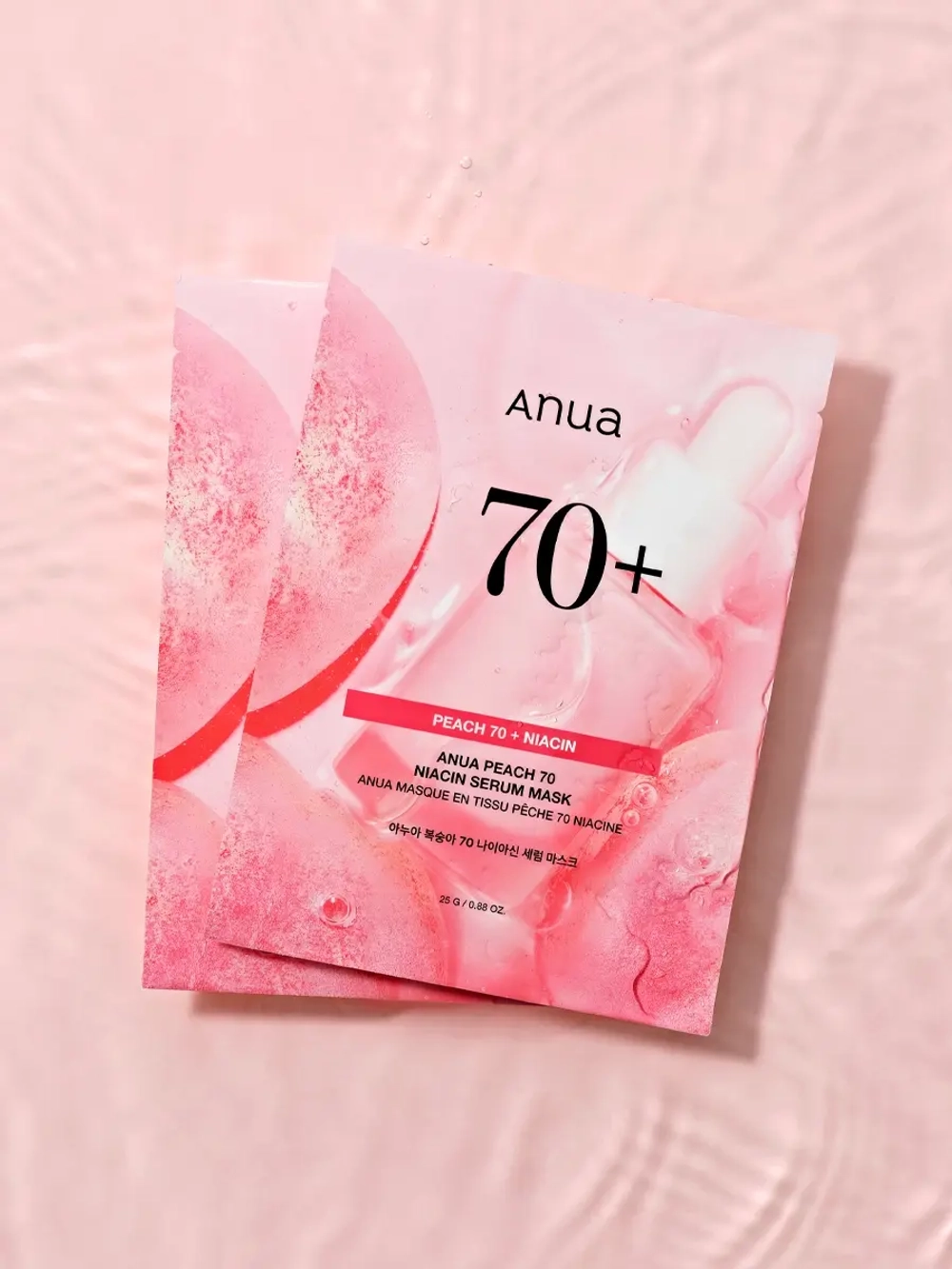 Anua Тканевая маска с экстрактом персика и ниацинамидом для сияния кожи Peach 70% Niacin Serum Mask 25 мл