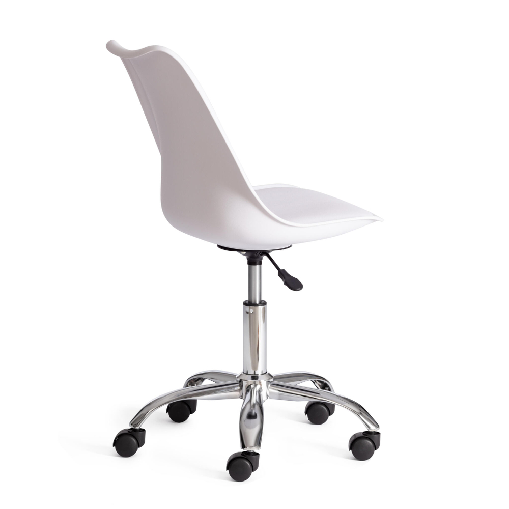 Офисное кресло TULIP (mod.106-1) металл/пластик/PU, 58 x 47 x 97см, White (белый) / Chrome (хром)