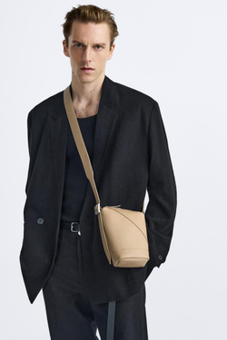 ZARA МИНИ-СУМКА ГЕОМЕТРИЧЕСКОЙ ФОРМЫ, РЫЖЕВАТО-КОРИЧНЕВЫЙ