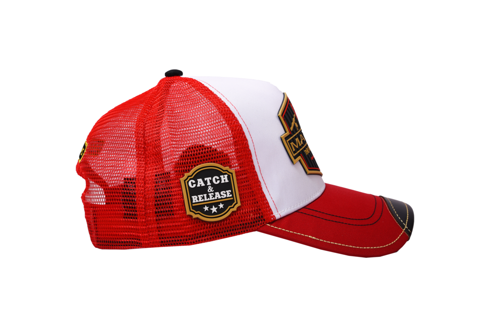 Кепка Maximus Mesh с сеткой,белый/красный (MCM)