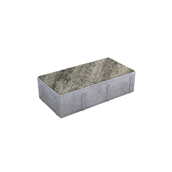 Тротуарная плитка ПРЯМОУГОЛЬНИК 300х150 мм - Листопад гладкий Антрацит