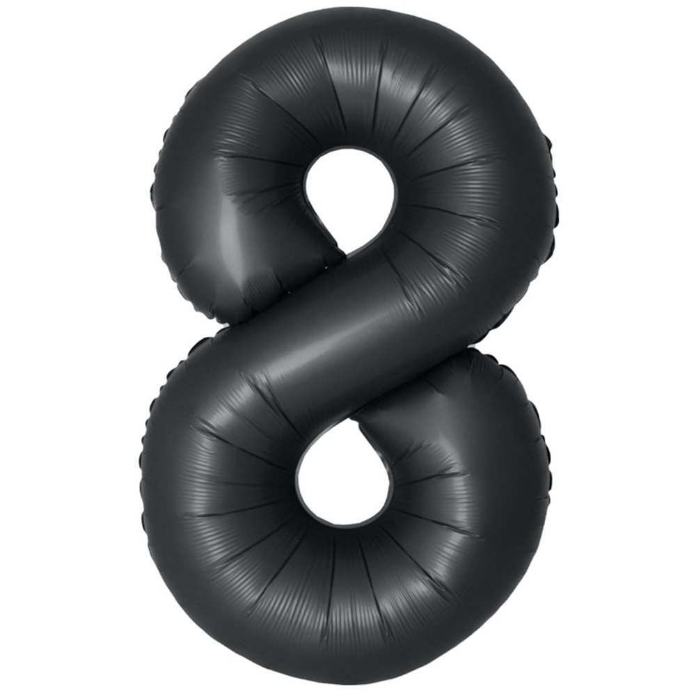 Цифры 102 см "Черные сатиновые" слим (slim)