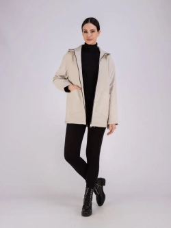 Куртка женская из натуральной кожи с капюшоном Турция