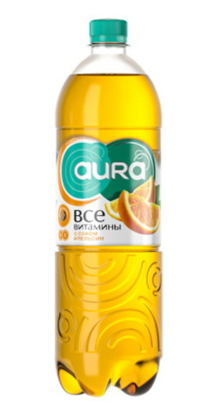 Напиток б/а без газа "Аура - Все витамины" с соком Апельсина 0,5л. Лидское пиво