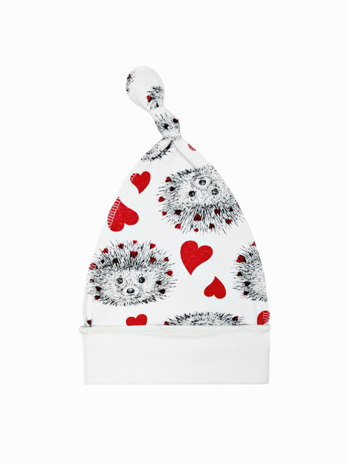 Шапочка-узелок (утепленная) Ежики