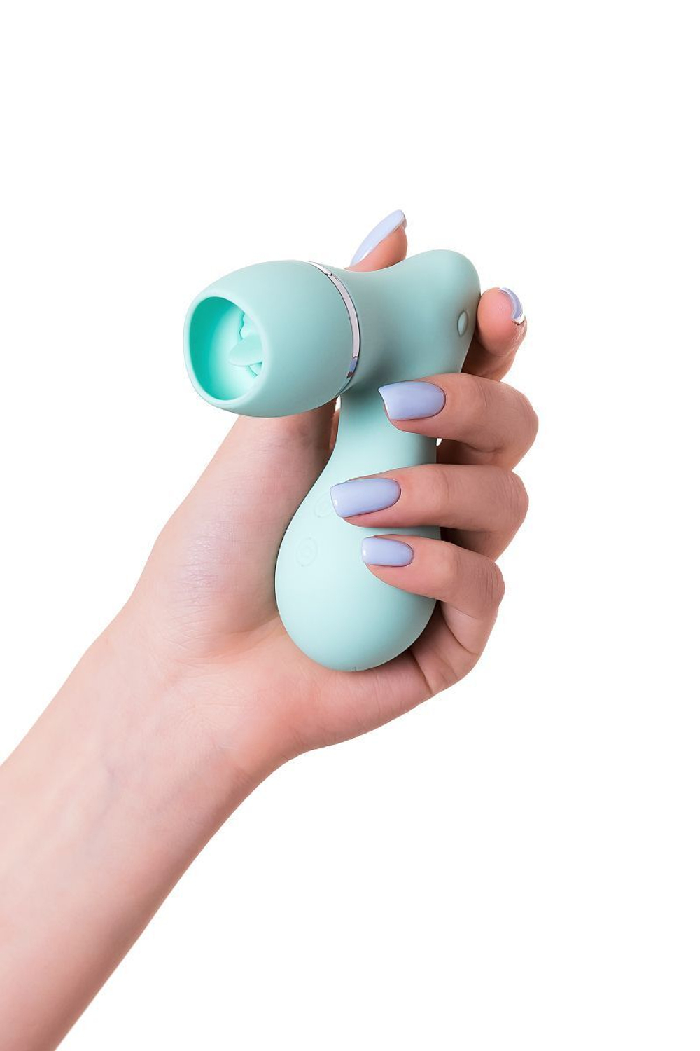 Мятный вакуум-волновой стимулятор клитора с язычком DINGO (Цвет: мятный)