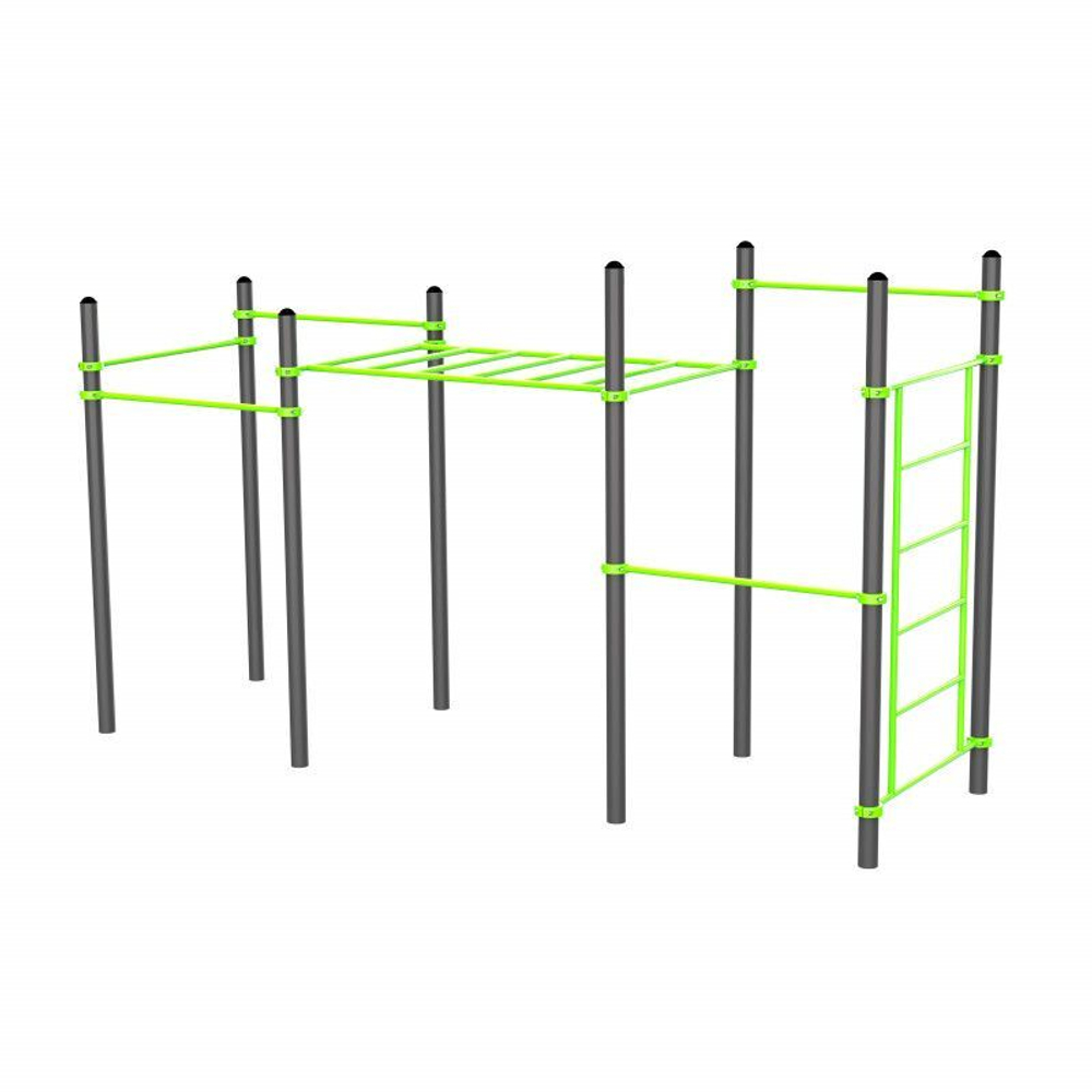 W327 Воркаут (7 перекладин, рукоход классический, шведская стенка) ZAVODSPORTA