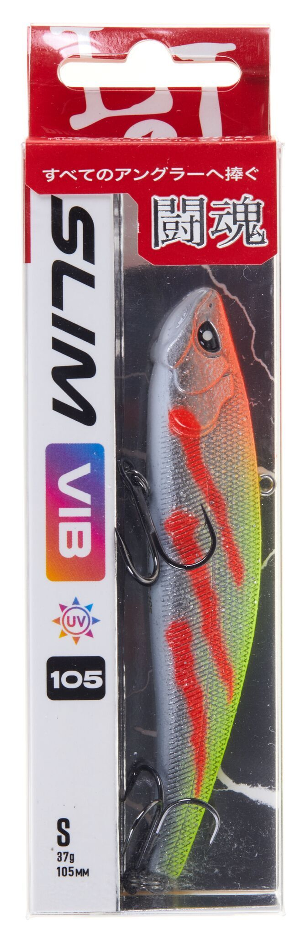 Воблер вертикальный Lucky John Slim VIB S 105, цвет 357