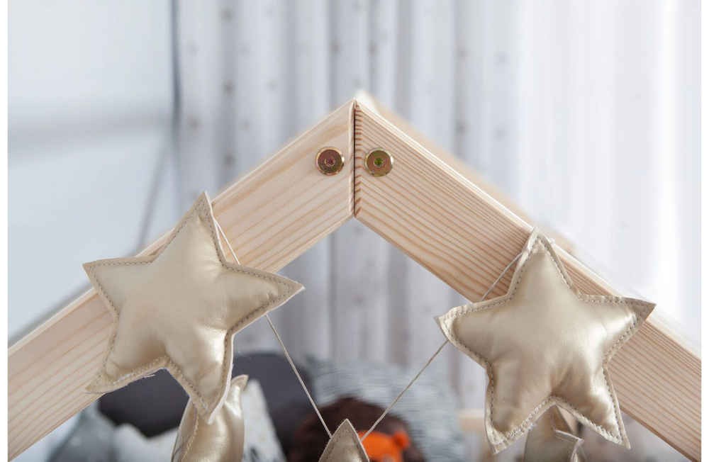 Кровать домик Чайн 140x200 см односпальная, бежевый