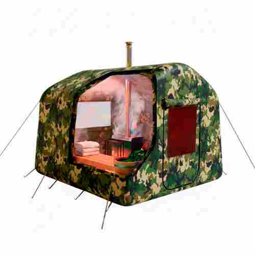 Баня пневмокаркасная 2,4×2,4×2,2 м, из ПВХ, камуфляж