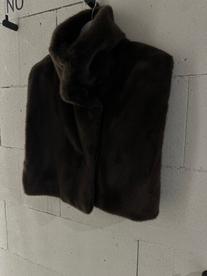 Жилет-манишка норка (горький шоколад)