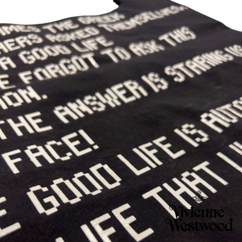 VIVIENNE WESTWOOD СУМКА ШОППЕР ЧЕРНАЯ С ЛОГОТИПОМ БРЕНДА