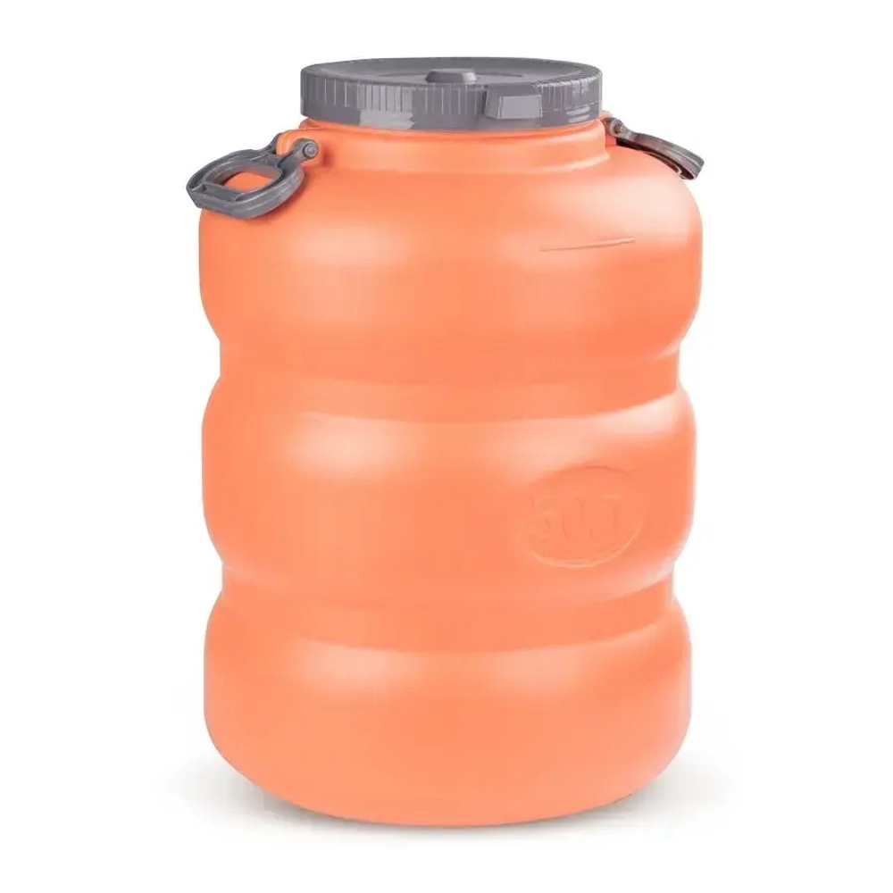 Канистра-бочка Байкал 50л (оранжево-серый) (комплект 4 шт)