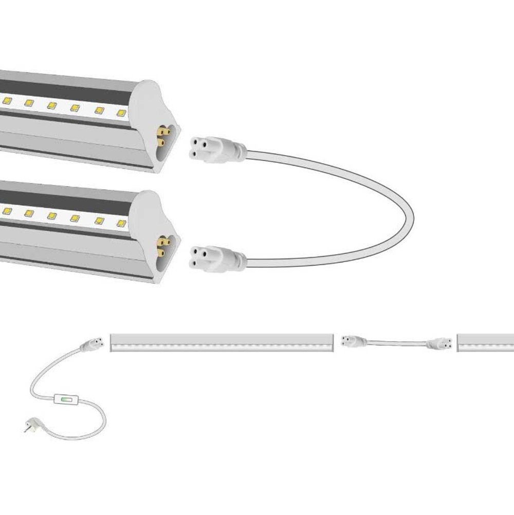 Один сетевой ввод 220 В и линия из нескольких ламп серии VA