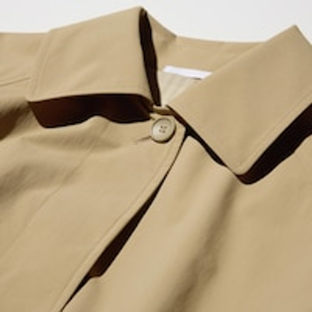 UNIQLO Короткий тренч, бежевый