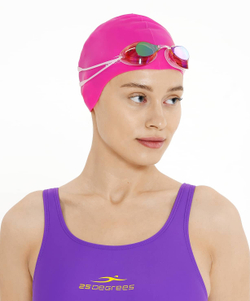 Шапочка для плавания Diva Pink, силикон, подростковый, для длинных волос