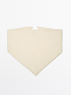 Massimo Dutti Стеганая бандана из 100% шелка, натуральный, кремовый