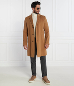 Хлопковое пальто h-hyde-c-224 BOSS BLACK - коричневый(50485199)