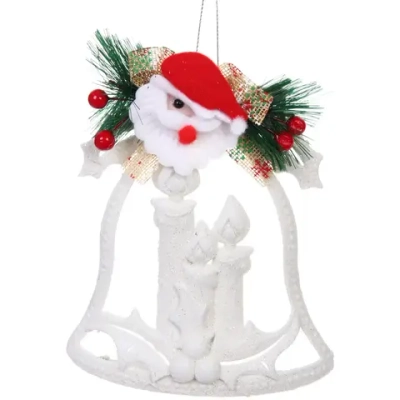 Украшение новогоднее «Колькольчик с со свечами» 17*14 см, Белый