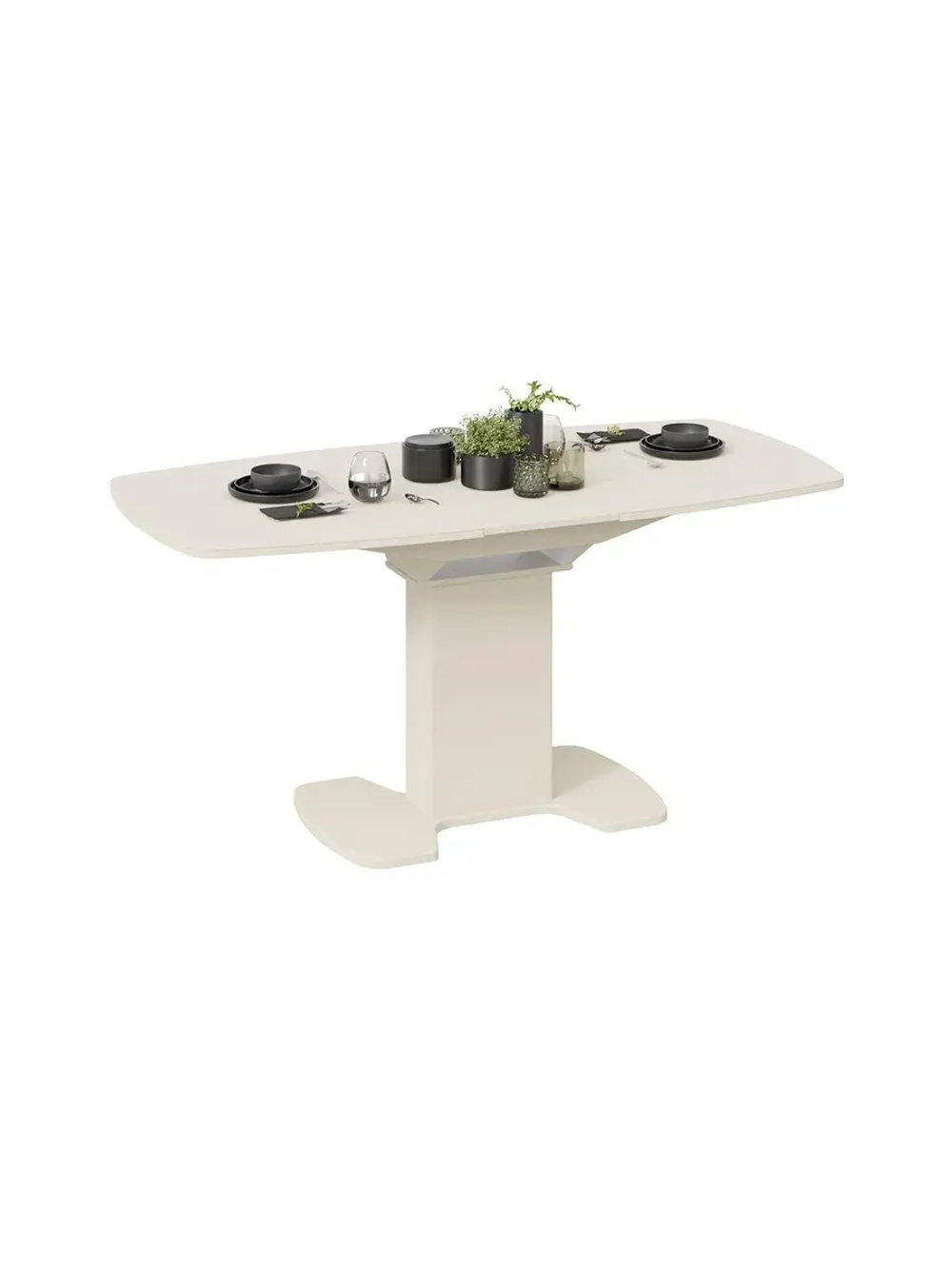 Стол кухонный Бежевый матовый 130х80х75 см