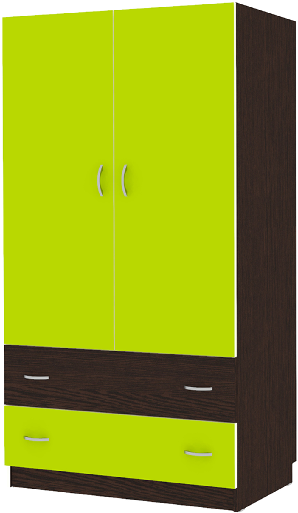 Шкаф 2-х створчатый КарИВи Кадет Венге Лайм