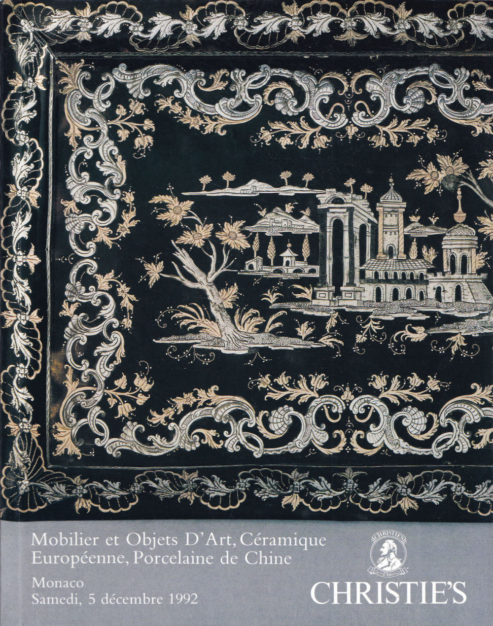 Каталог аукциона Christie's, Монако, Мебель, декоративно-прикладное искусство, европейский и китайский фарфор от 5 декабря 1992 года