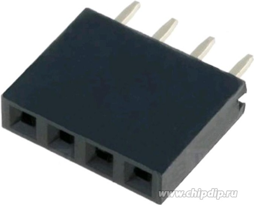 Гнездо на плату 2.54мм 1х4 pin