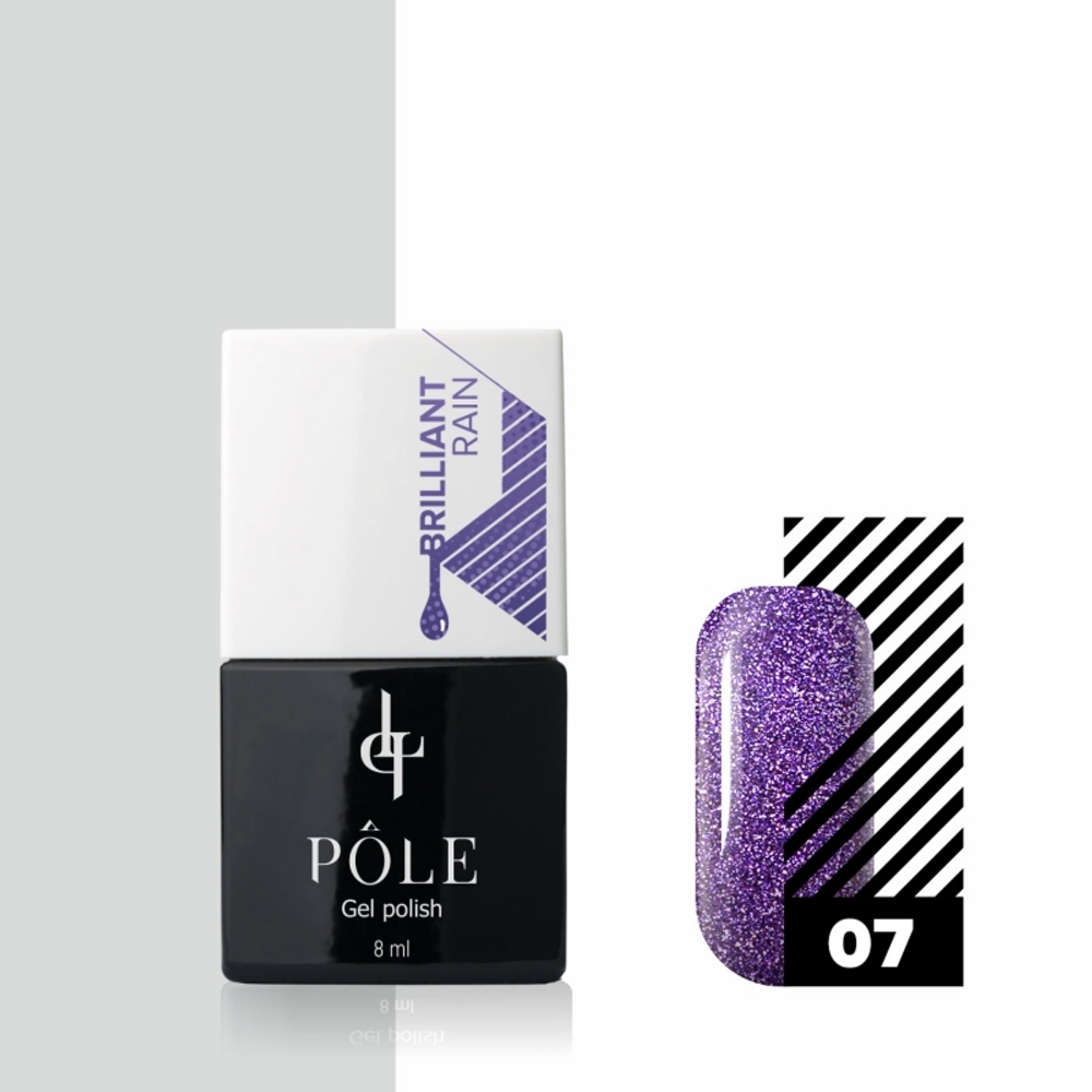 Гель-лак POLE Brilliant rain №07 "Violet" (8 мл)