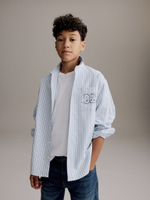 Рубашка для мальчика Next B99-508, Белый, Синий