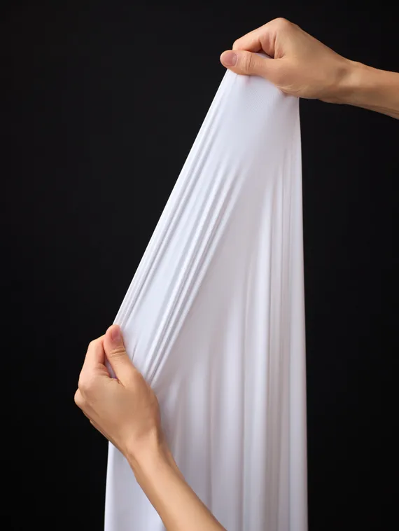 Микрофибра бельевая, эффект хлопка, Турция, белый 001