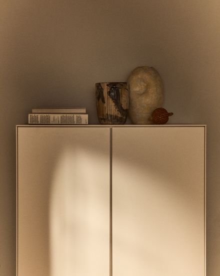 Коричневая керамическая ваза Dirva, 23 см