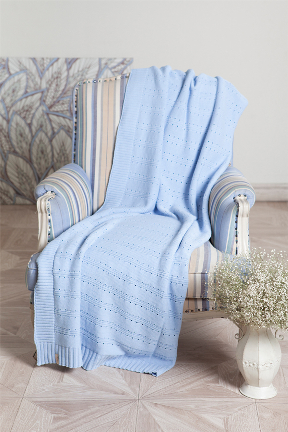 Плед 150х200 Luxberry Lux 41 голубой Португалия