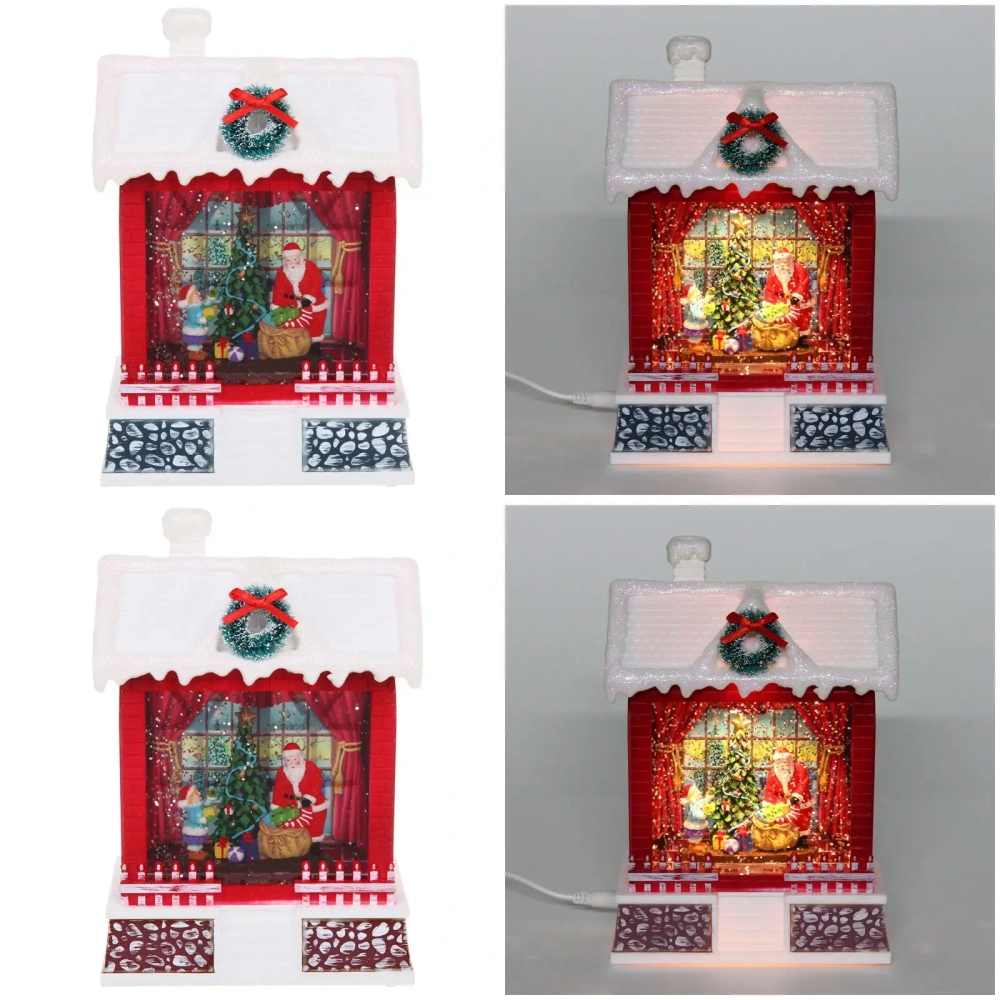 Сувенир с подсветкой «Новогодняя ночь» 13.5*8*19.5 см (питание от USB и батареек)