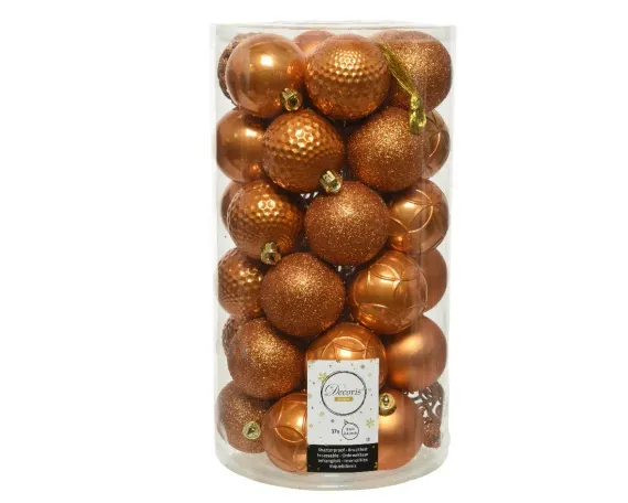 Набор пластиковых шаров Королевский 60 мм., янтарный, 37 шт., Kaemingk (020896)